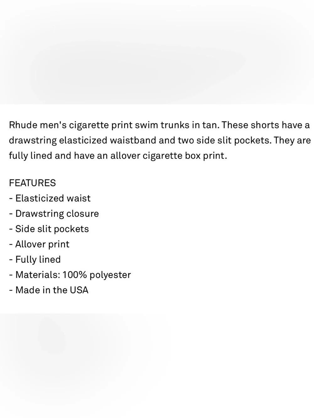 Rhude Cigarette Box Allover Print Swim Trunk Shorts